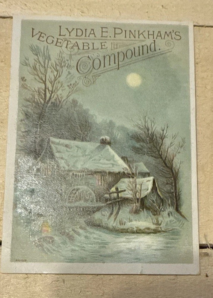 Vintage Lydia Pinkham’s Vegetable Compound Trade Card – Original Pharmacist Adve — image 1