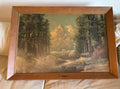Robert E. Wood “Majestic Peaks” Oil Painting on Board Framed Mountain Landscape — image 1